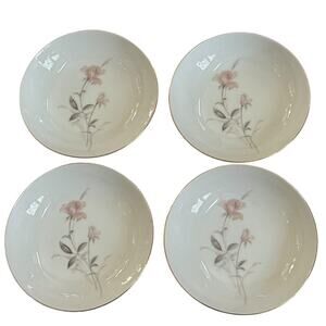 Wentworth Desire Pattern 8906 Fruit Dessert Plates (4) Fine China Rose Japan